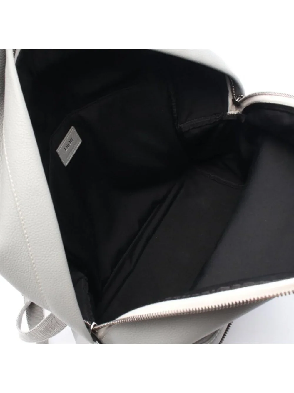 Dior Backpack Rider Gray White Leather